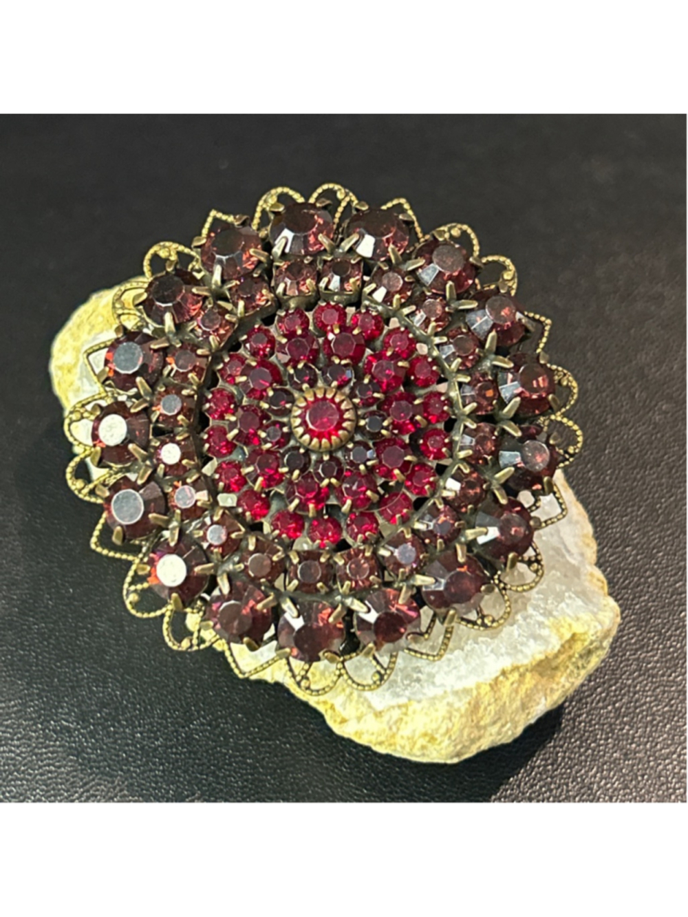 Women's Liz Palacios Red Rhinestone Brooch One Size